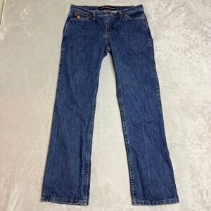 Wrangler FR Flame Resistant Jeans Women 9/10x32 Blue Workwear Utility FRW10DD